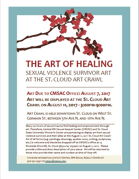The Art of Healing Art Crawl Flyer